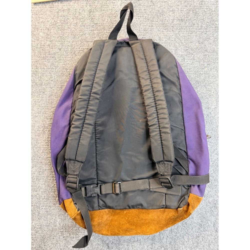Vintage JanSport Backpack Purple Suede Bottom Made in USA Hiking School Bag Y2K - Picture 5 of 5